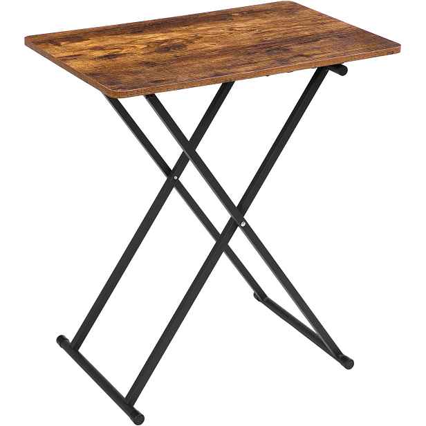 Skládací odkládací stolek Vasagle Melori 60 cm černý/hnědý