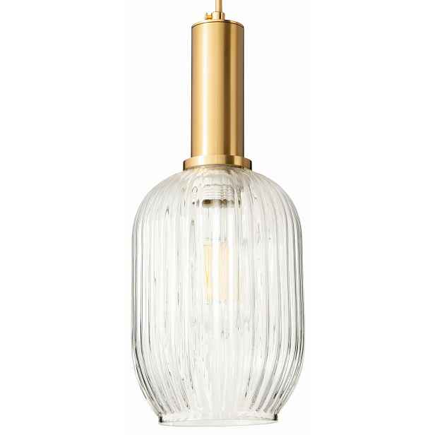 Závěsná lampa Moderna Lux Slim zlatá průhledná