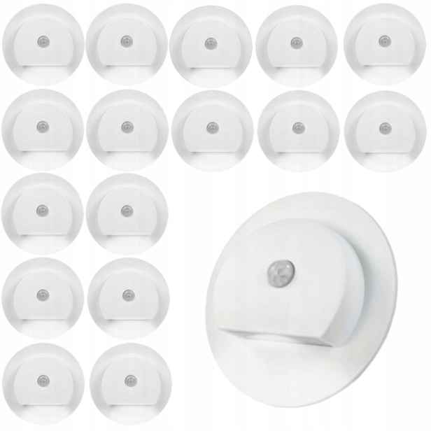 17 X Led Schodišťová Lampička Na Schody 230V, Senzor Pohybu Soumraku