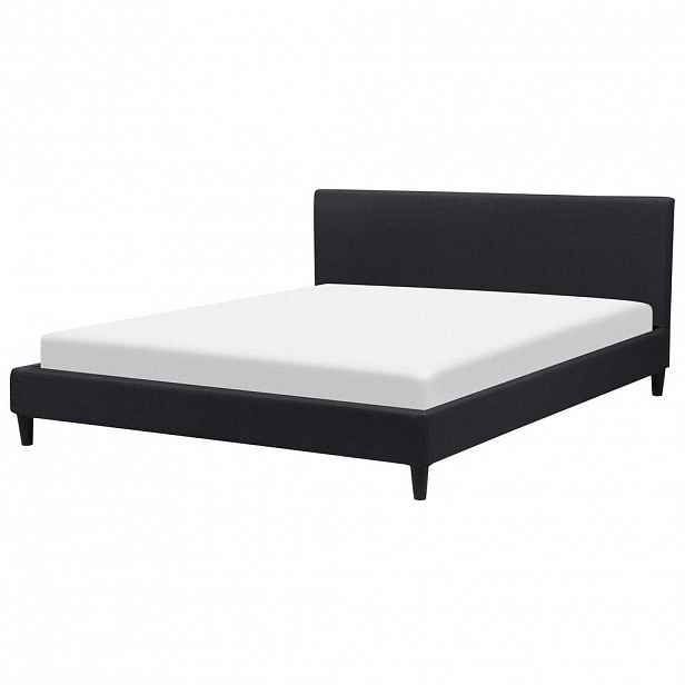 Beliani ČALOUNĚNÁ POSTEL 180/200 cm Černá Fitou