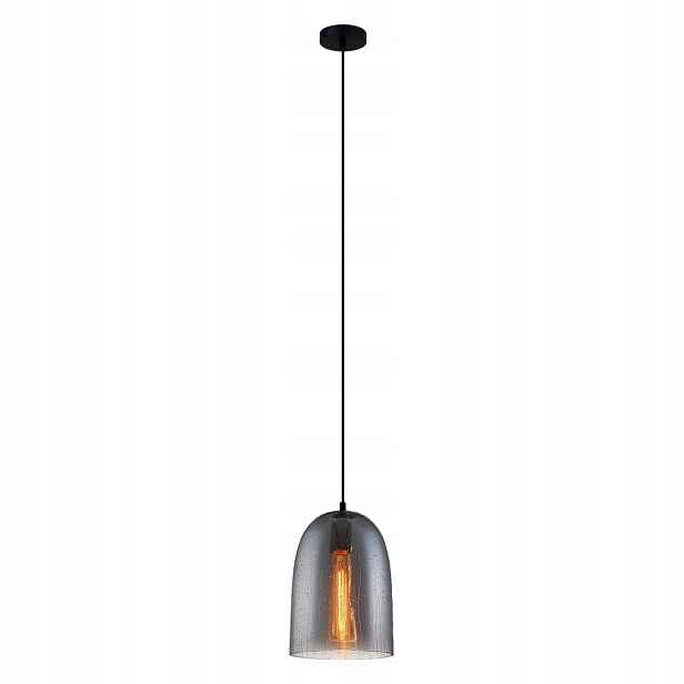 Italux Závěsná lampa Tabby černá, sklo, E27, stmívatelná, 110 cm