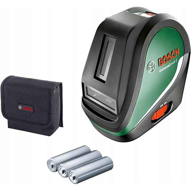 Křížový Laser Červený 3 Linie 10 m Úhel 120° Bosch Universallevel 3