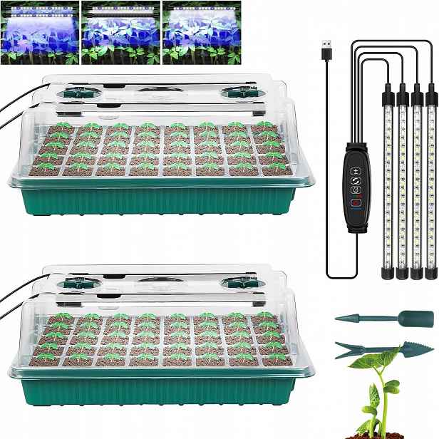 Miniskleník S Led Osvětlením Plast Pro Květiny, Zeleniny