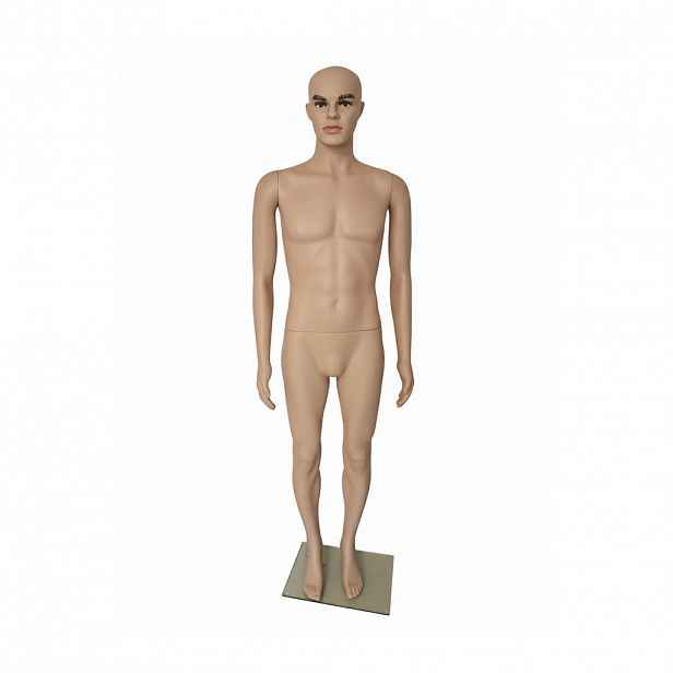 Relaxdays FIGURÍNA Béžová pánská 185 cm plast