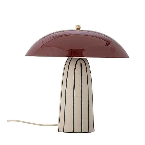 Keramická stolní lampa s kovovým stínidlem (výška 32 cm) Arvid – Bloomingville