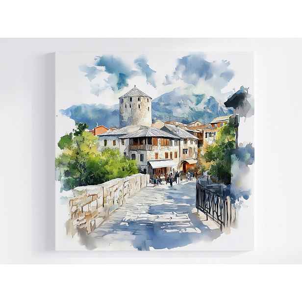 Obraz Na Plátně Canvas Město Bosna Hercegovina Mostar Starówka 50x50