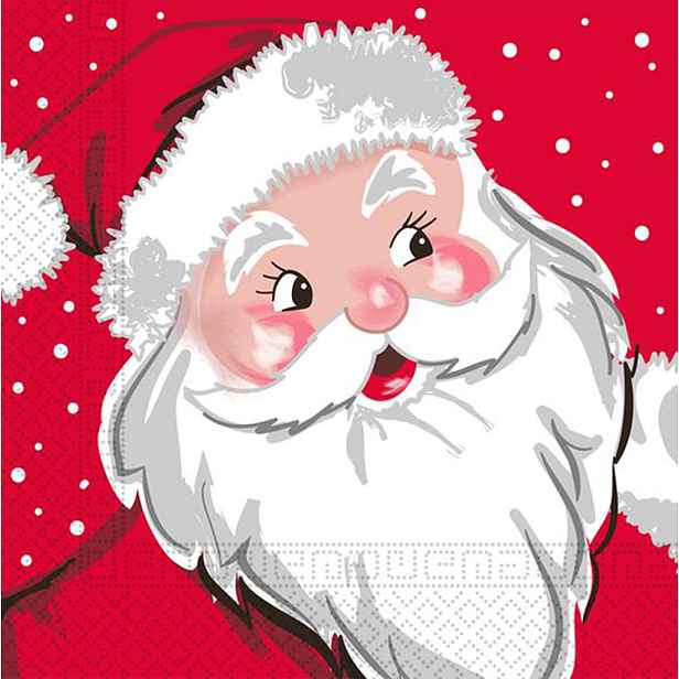 PROCOS Vánoční papírové ubrousky 33x33cm 3vrstvé Santa 20ks