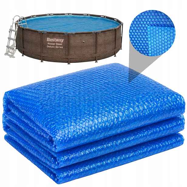 Silná krycí plachta do bazénu Bestway Power Steel Deluxe Series 427 x 107 cm