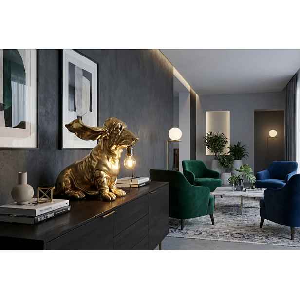 Stolní lampa GOLDEN DACHSHUND Dekorhome