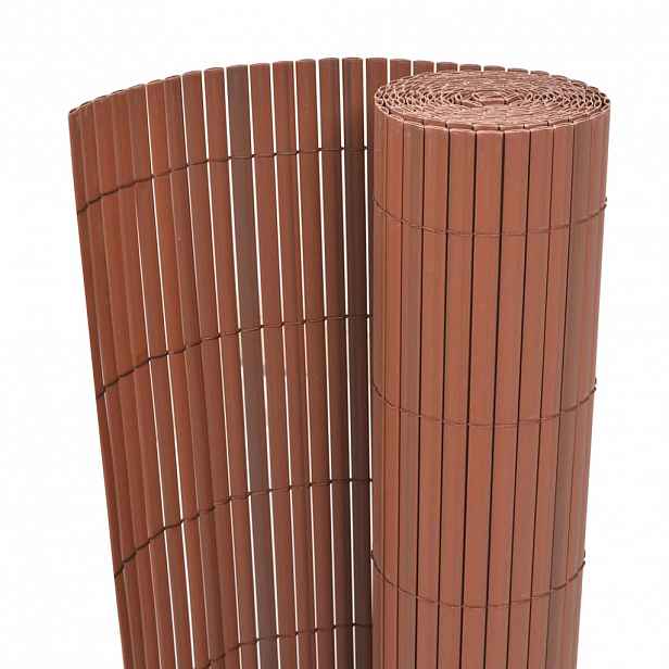 vidaXL Zahradní plot Hnědá 150 x 300 cm PVC