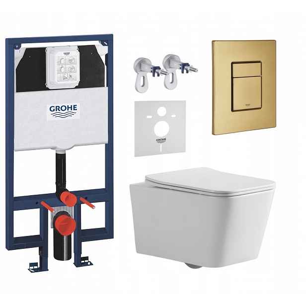 7v1 Sada Wc, Stelaz Grohe Slim Wc Mísa Imprese Tornado Tlačítko