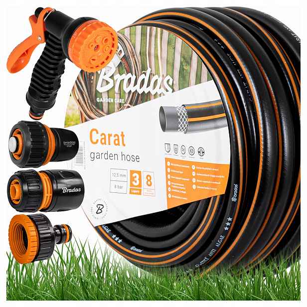 Hadice 3X Spojky Pistole Sada Pro Zavlažování Zahrady 50 M 1/2"