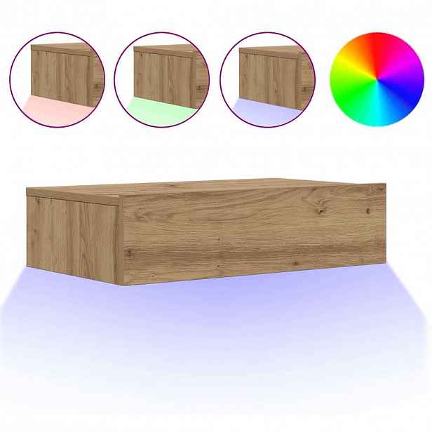 vidaXL TV skříňka s LED osvětlením dub artisan 60 x 35 x 15,5 cm