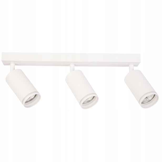 Stropní nástěnná lampa 3 odrazky, moderní lišta 39 cm, bílá Polux
