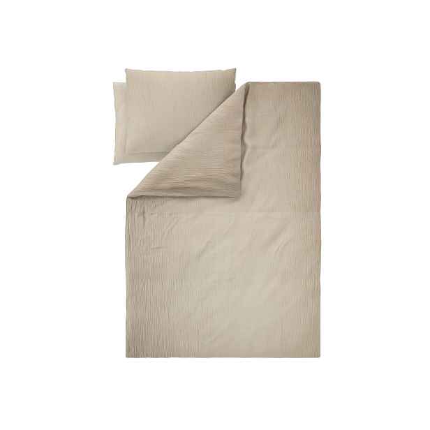 Livarno® Mušelínové ložní povlečení, 240 x 220 cm, 70 x 90 cm (béžová)