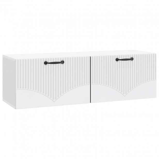 vidaXL Nástěnná TV skříň Bílá 98 x 31 x 30 cm Kompozitní dřevo