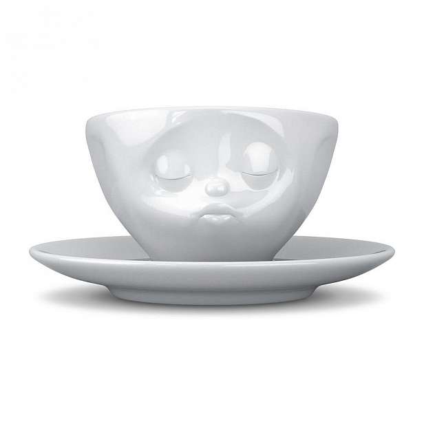 Bílý líbající porcelánový hrnek na kávu 58products, objem 200 ml