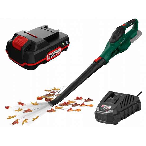 Parkside Akumulátorová Foukač 20V 30 l/s 1,31 kg Lehká 210 km/h