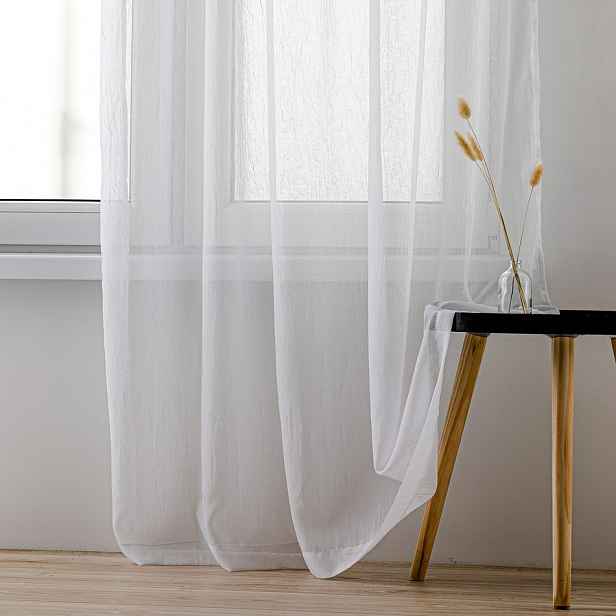 Homede Záclona Kresz Eyelets silver, bílá, 280 x 290 cm