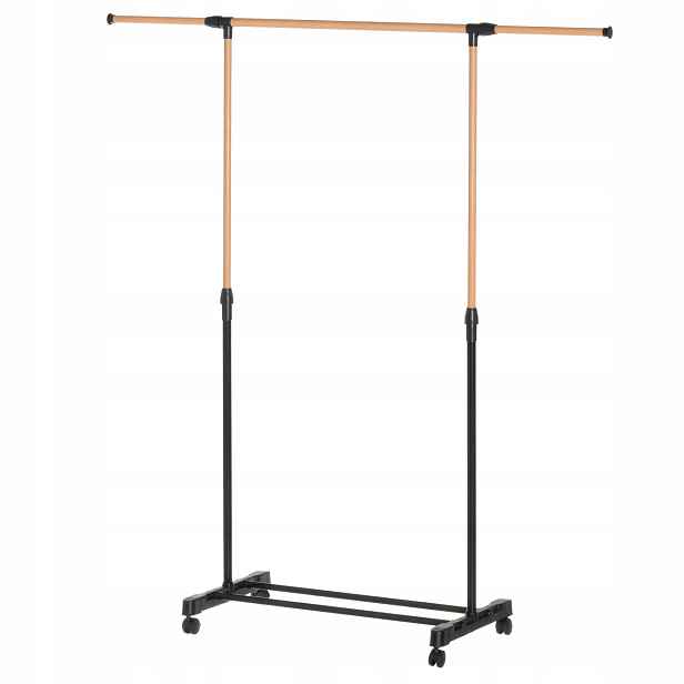 Mobilní Kovový Věšák Na Oblečení 43X145X160 CM S Nastavitelnou Výškou