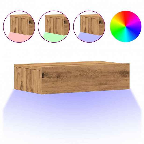 vidaXL TV skříňky s LED osvětlením 2 ks dub artisan 60 x 35 x 15,5 cm