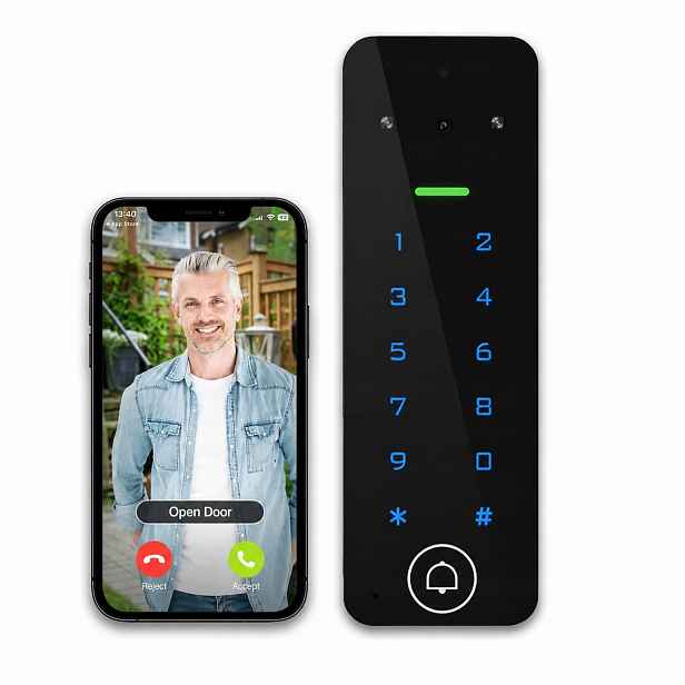 WiFi videodomofon Tuya zvonek s kamerou na kód a Rfid pro dveře a branku