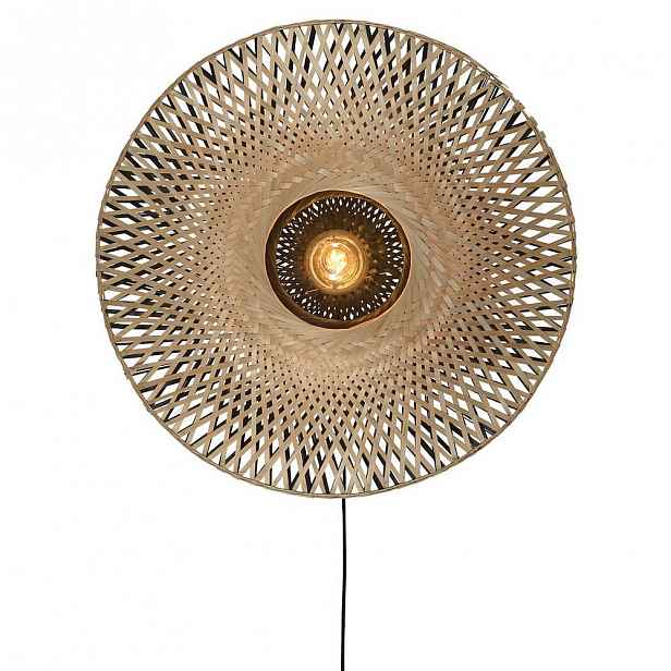 Nástěnné bambusové svítidlo Good&Mojo Kalimantan, ⌀ 60 cm