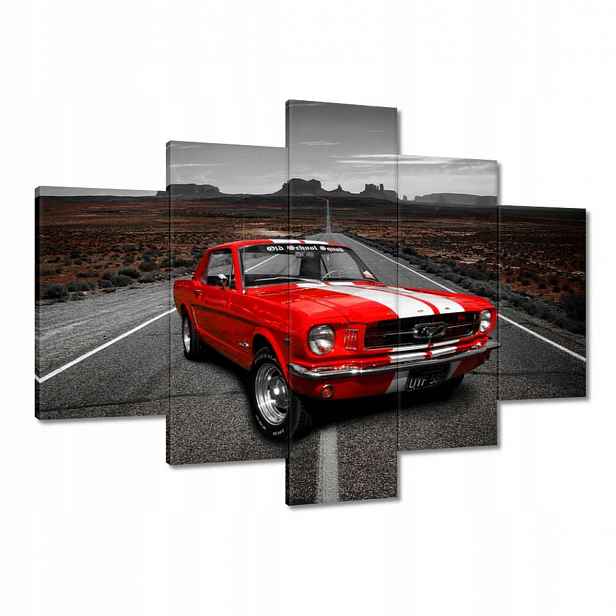 Obrazy 150x105 Červený Ford Mustang