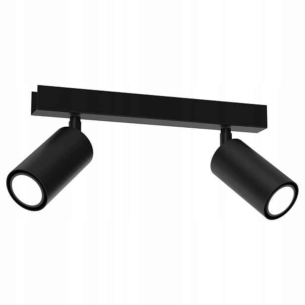 Stropní lišta 2 reflektory GU10 2x8W černá Hudson Milagro