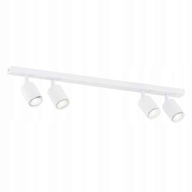 Stropní svítidlo minimalistická, 4 reflektory, bílá lišta 70 cm Emibig