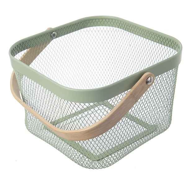 Drátěný kovový košík 24,5x24,5x30 cm Greenish – Orion