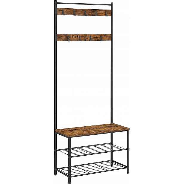 Stojanový věšák Mdf Songmics odstíny hnědéA202