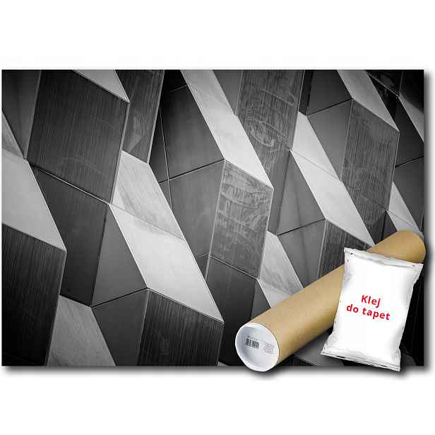 Fototapeta Vinylová Stěna 3D Bryly Desky Geometrie Architektura 152x104