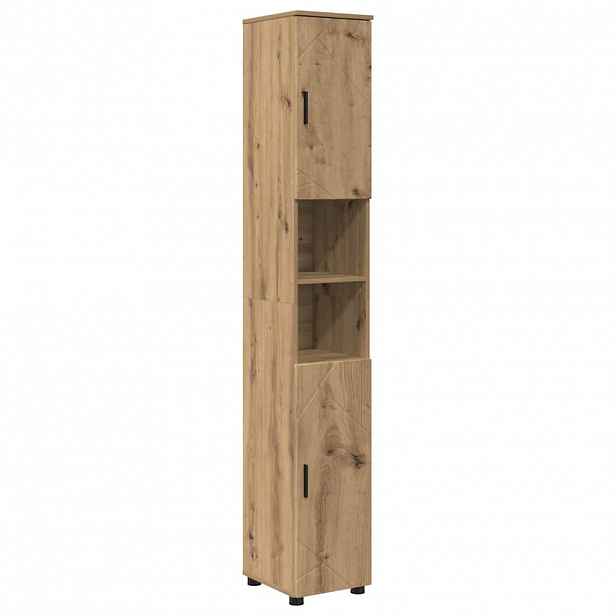 vidaXL Koupelnová skříň s úložištěm Artisanový dub 30 x 35 x 192 cm