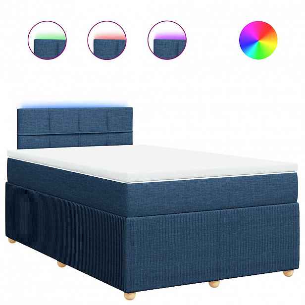 vidaXL Box spring postel s matrací černá 120x190 cm textil