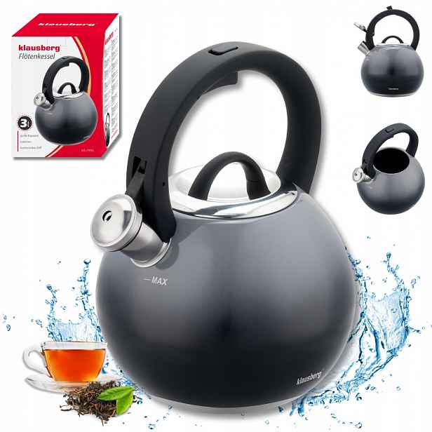 Konvice Klausberg KB-7955 3L Grafitová indukce Gaz píšťalka ocel rukojeť