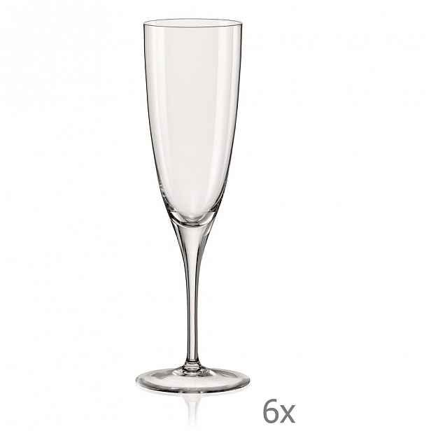 Sada 6 sklenic na šampaňské Crystalex Kate, 220 ml