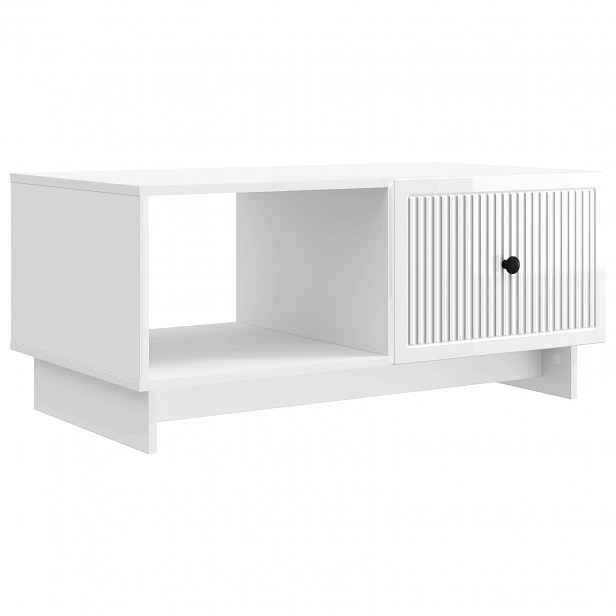 vidaXL Konferenční stolek Bílá s vysokým leskem 90 x 50 x 40 cm