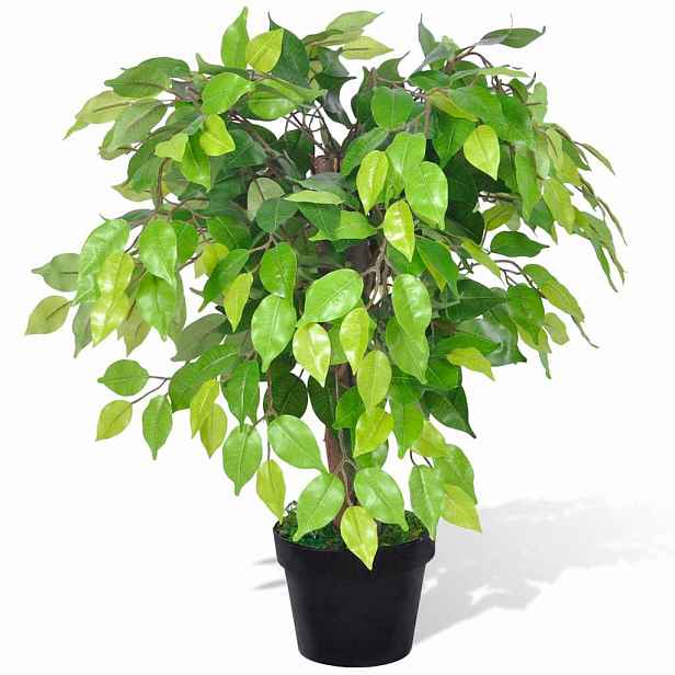 vidaXL Umělý trpasličí fíkus (fíkovník) v květináči 60 cm