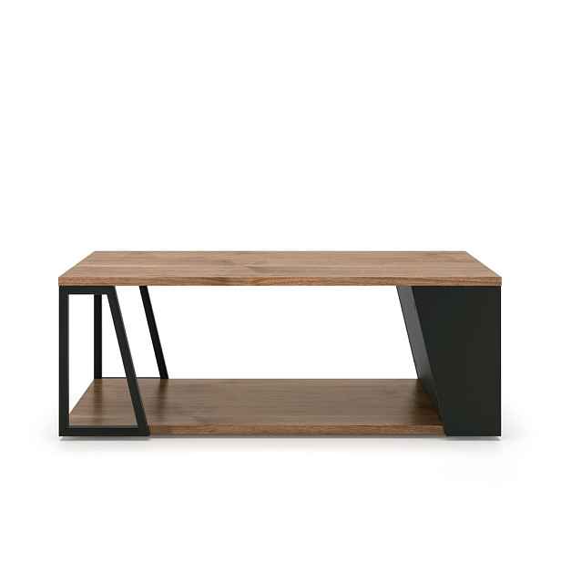 Konferenční stolek s deskou v dekoru ořechového dřeva 100x55 cm Albi - TemaHome
