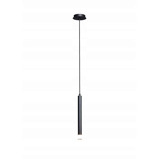 Závěsná lampa Rabalux Ramira černá tuba G9 nad kuchyňským ostrůvkem