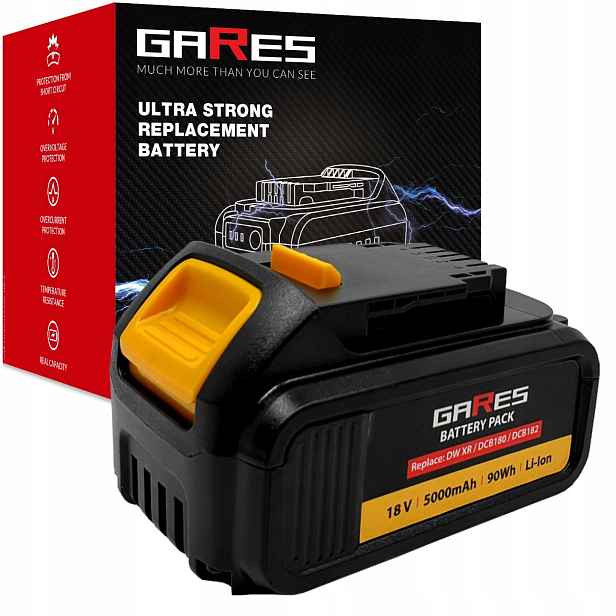 Baterie pro Dewalt Xr DCB180 DCB181 DCB182 18V 5Ah