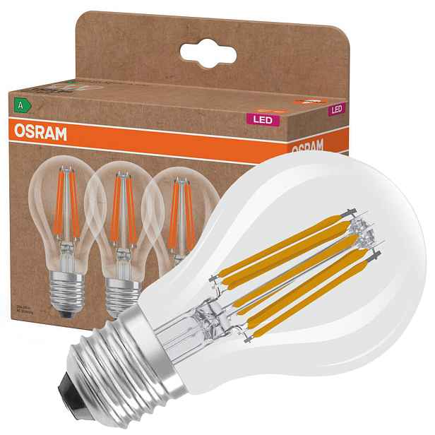 3x Led žárovka A60 E27 7.2W 1521lm 2700K Filament Classic Energy Efficiency