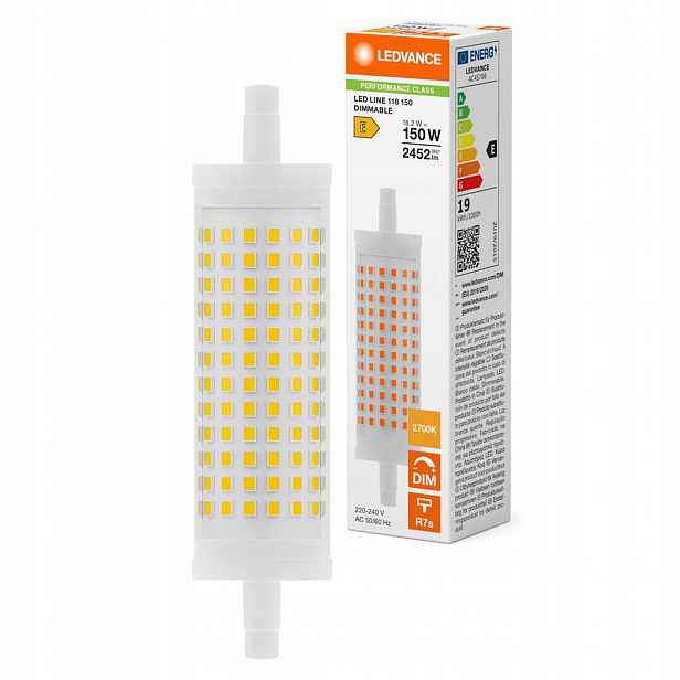 Led žárovka R7s 18.2W 150W 2452lm 2700K 300° Stmívatelná