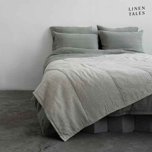 Lněný prošívaný přehoz v přírodní barvě 220x230 cm Melange – Linen Tales