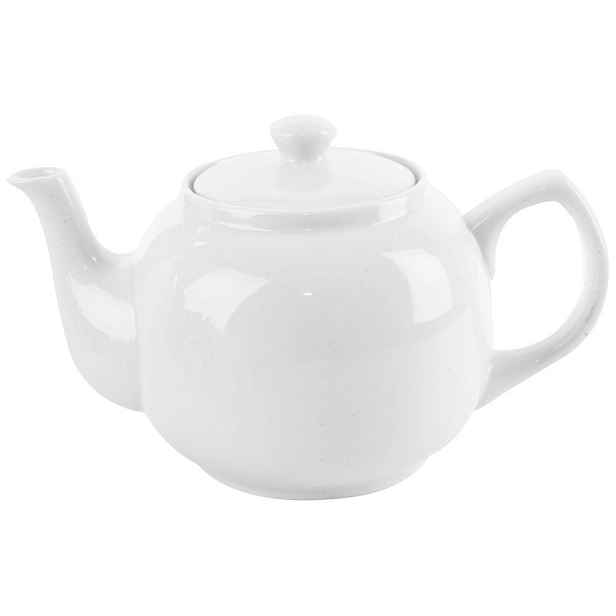 Porcelánový bílý stolní konvička na čajovou kávu a bylinky, nápojové nápoje, 1,7 l