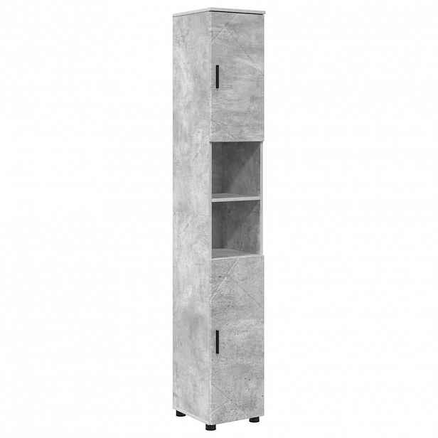 vidaXL Koupelnová skříň s úložištěm Betonově šedá 30 x 35 x 192 cm