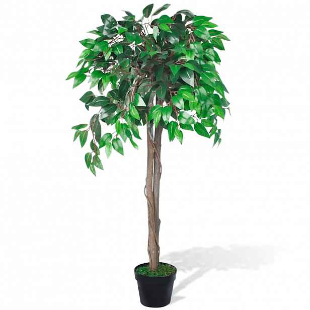 vidaXL Umělý fíkus (fíkovník) v květináči 110 cm