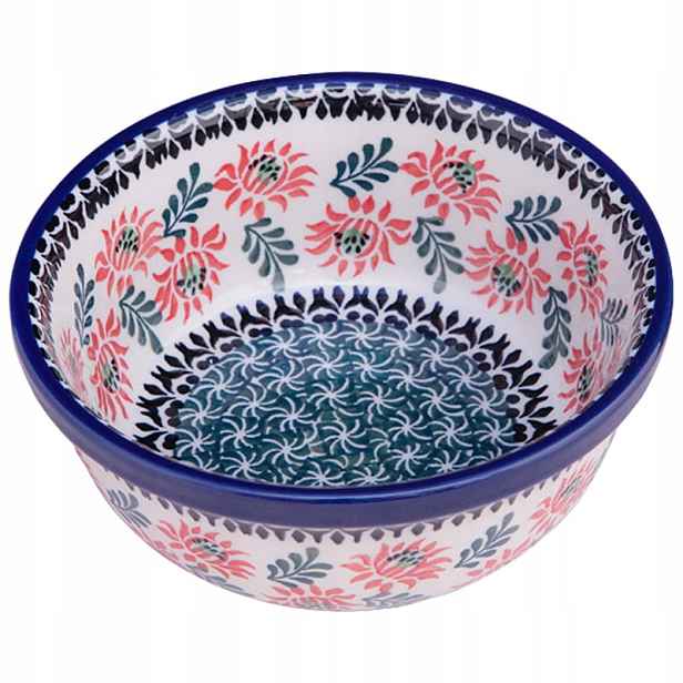 Miska na polévku do müsli 16 cm Umělecká keramika Bolesławiec dek 1566