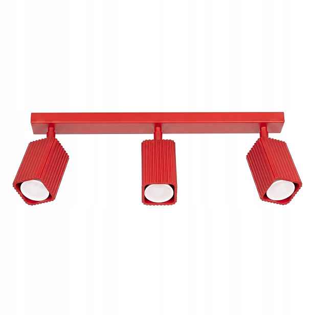 Sollux Lighting Rayo stropní svítidlo červená lišta 45 cm 3xGU10 10W